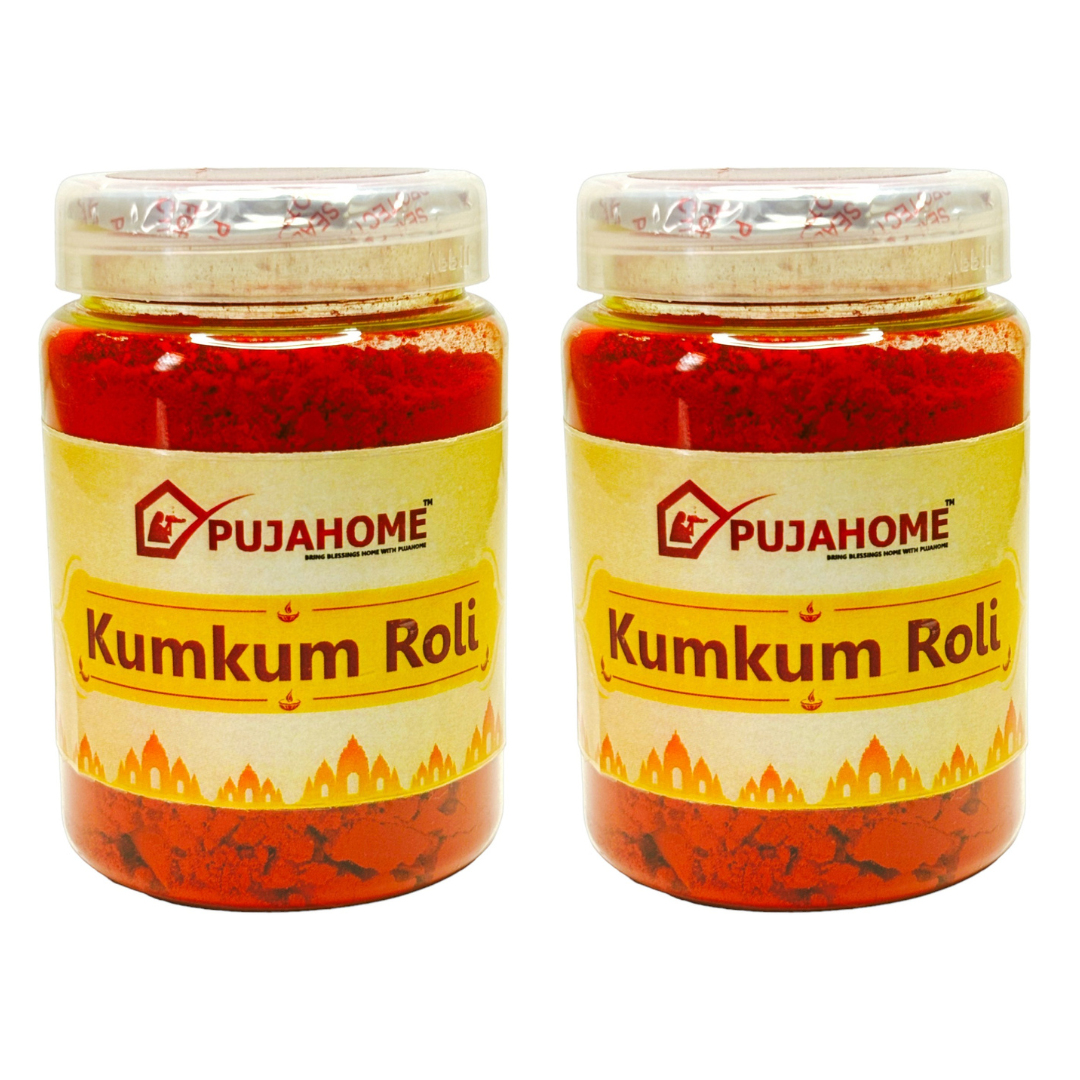 Pujahome Roli Pure Haldi Kumkum - Original Puja Roli | Natural & Pure kumkum (100g)