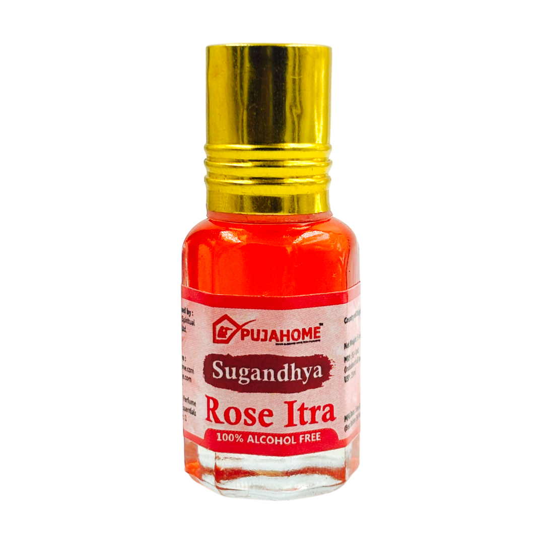 Pujahome Sugandhya Rose Itra For Puja 5ML (Pack of 6)