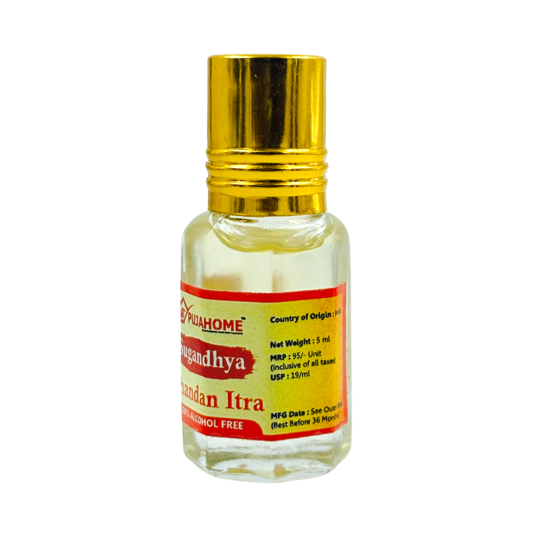 Pujahome Sugandhya Chandan Itra For Puja 5ML (Pack of 2)