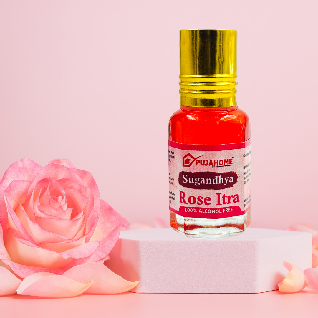Pujahome Sugandhya Rose Itra For Puja 5ML (Pack of 6)