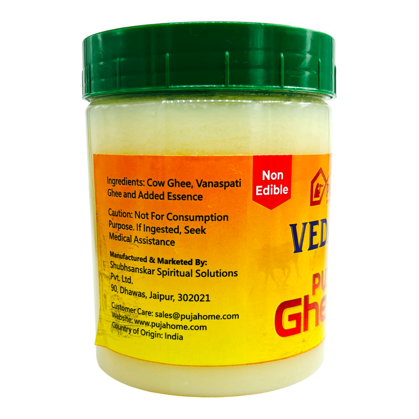 Pujahome Vedamrit Puja Ghee - 450 ML for Daily Puja, Festivals | Non-Edible