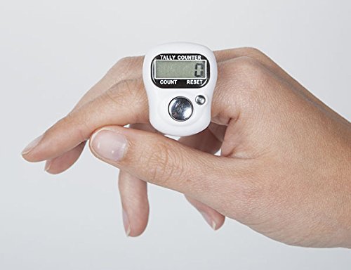 Pujahome Multiuse Mini Hand Tally Finger Ring Counting Device, Jap Counting Device for Mantra Jaap 5 Digit