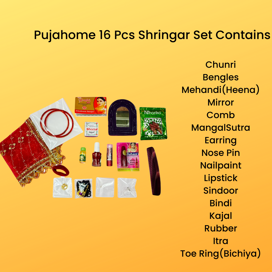 Pujahome 16 Solah Shringaar Set with Every Essential Items