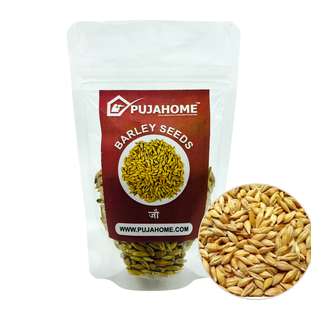 Pujahome Organic Nature Raw Barley Seeds Jau For Puja (1 Kg Pack)