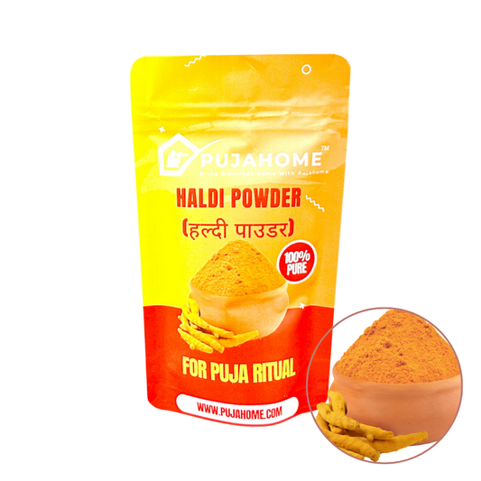 Pujahome Premium Quality Haldi Powder For Puja (Pouch Pack)