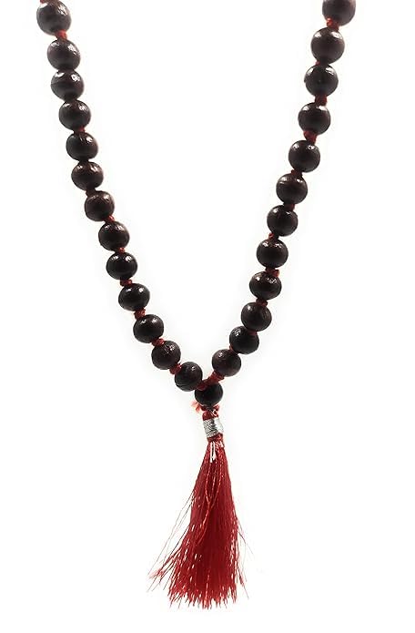 Pujahome Original Red Sandalwood Mala/Rakta Chandan Mala (Size: 7mm, Beads: 108+1)