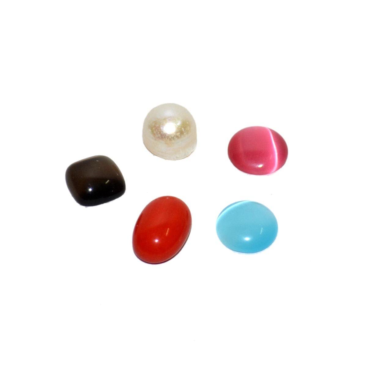 Pujahome Panch Ratan Stones for Pooja in Multi Colours and Small Size