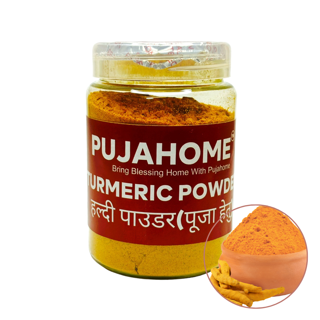 Pujahome Pure kumkum (Roli) & Halid for Puja and Tilak (Pack of 100grm x 2)