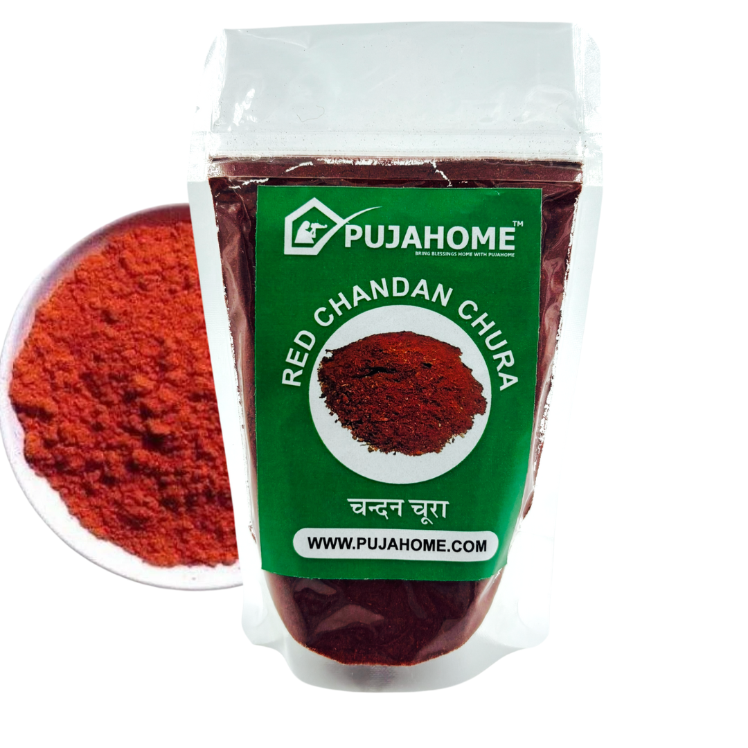 Pujahome Red Sandalwood Lal Chandan Powder | Red Chandan Chura (500 Gram Pack)