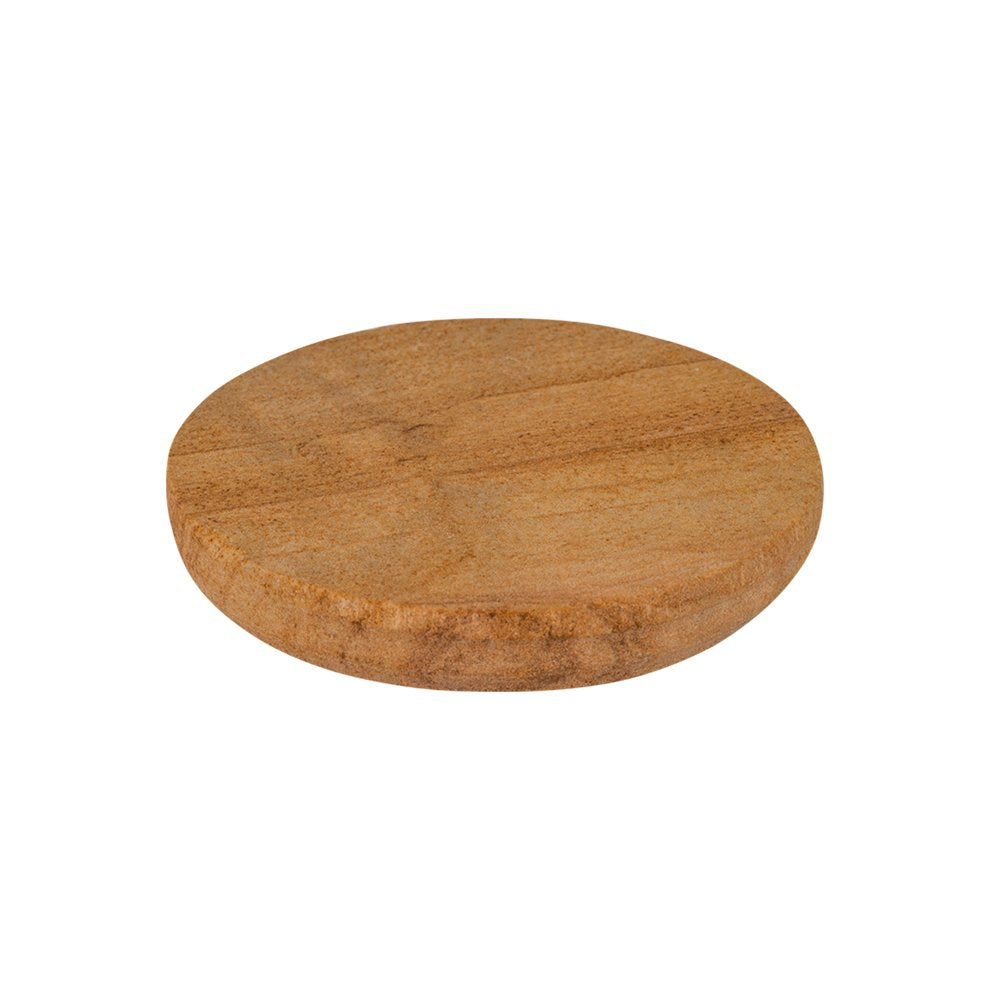 Pujahome Handmade Sandalwood Pata Board or Chandan Pata (Original) (Diameter: 5 Inch)