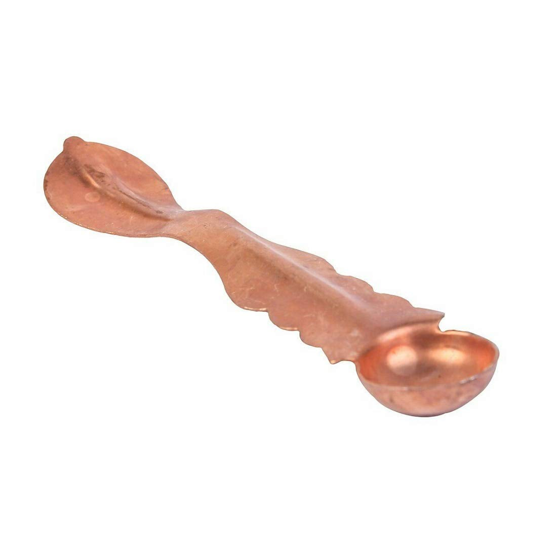 Pujahome Pure Copper Tamba Pooja Panch Patra with Achmani Pali Spoon (5 x 5 cm)
