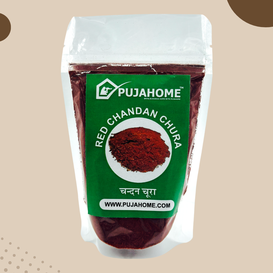 Pujahome Red Sandalwood Lal Chandan Powder | Red Chandan Chura (500 Gram Pack)