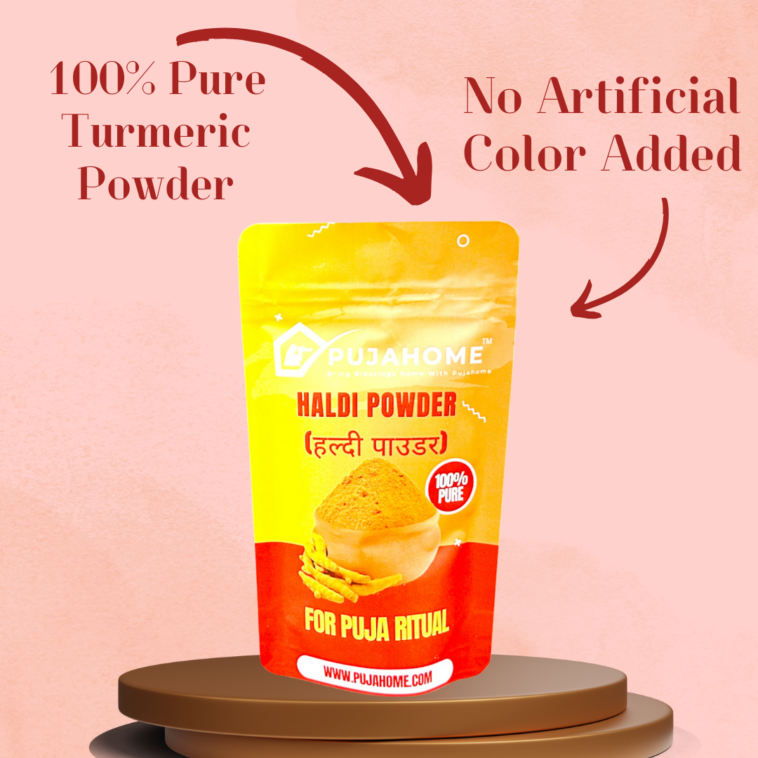 Pujahome Premium Quality Haldi Powder For Puja (Pouch Pack)