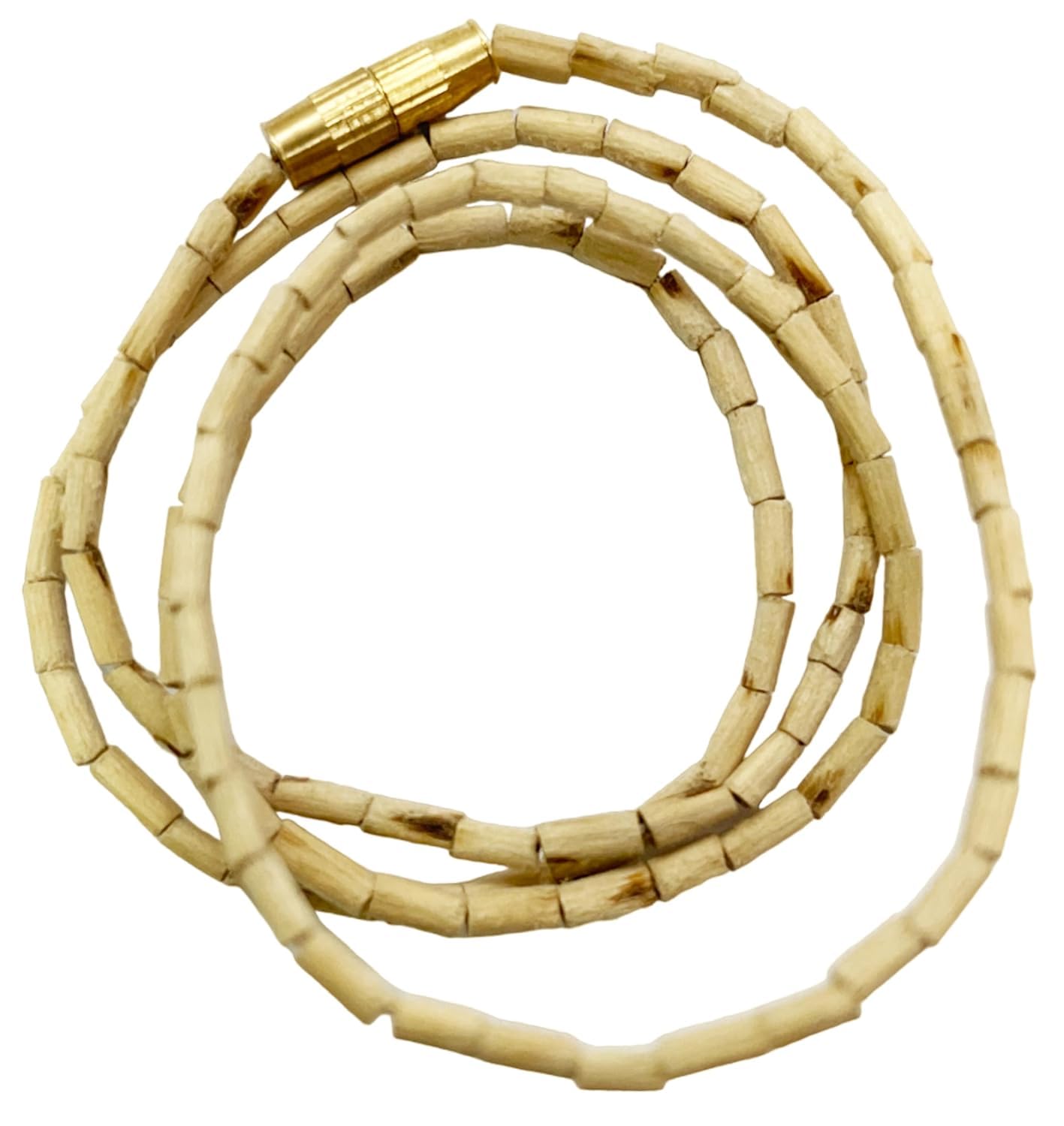 Pujahome Original Men's and Women's Brown Wood Iskon Vrindavan Rosary Tulsi Kanthi Mala