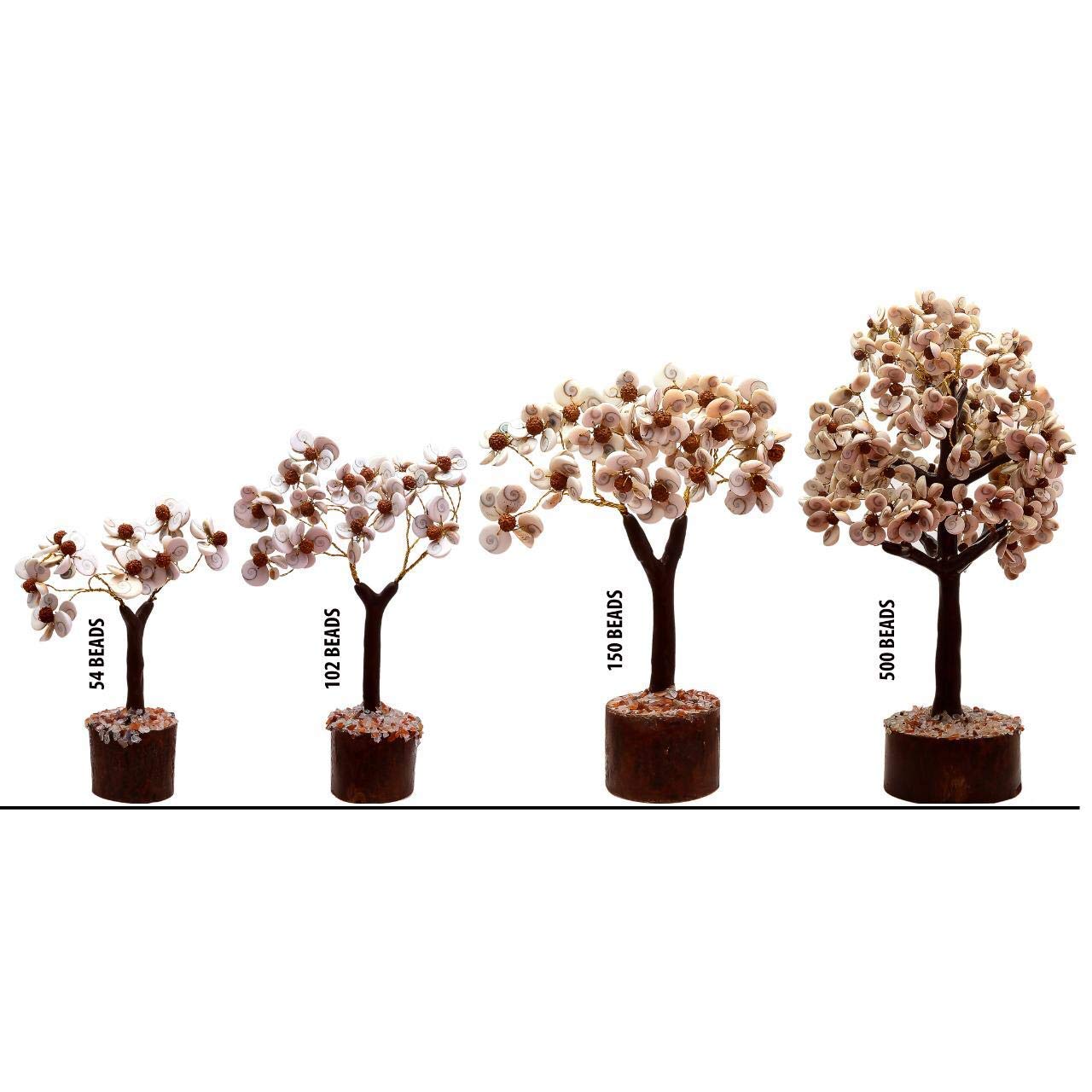 Pujahome Rudraksha and Original Gomti Chakra Tree with Rudraksha Beads and Gomati Chakra Tree(54/102/250 Beads)