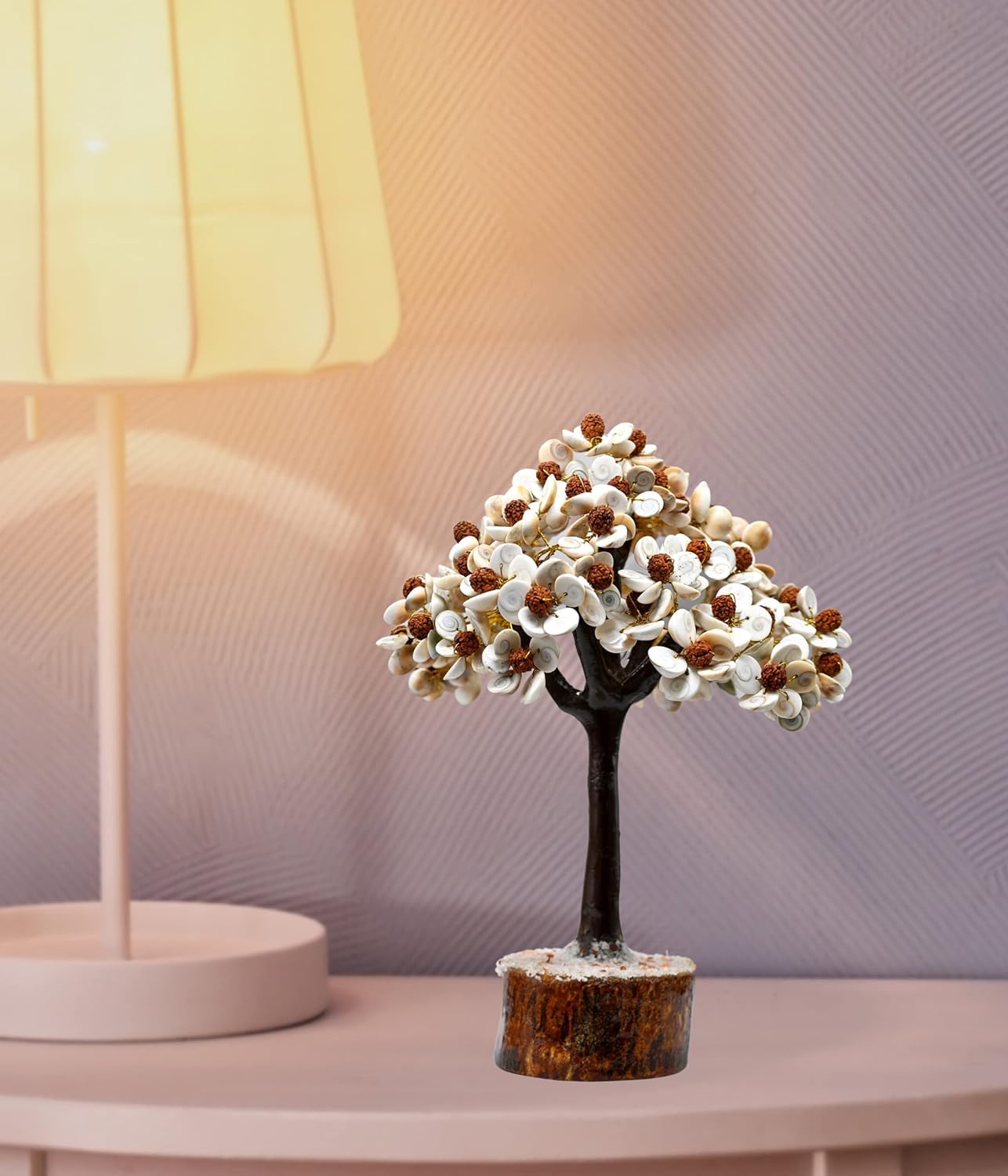 Pujahome Rudraksha and Original Gomti Chakra Tree with Rudraksha Beads and Gomati Chakra Tree(54/102/250 Beads)