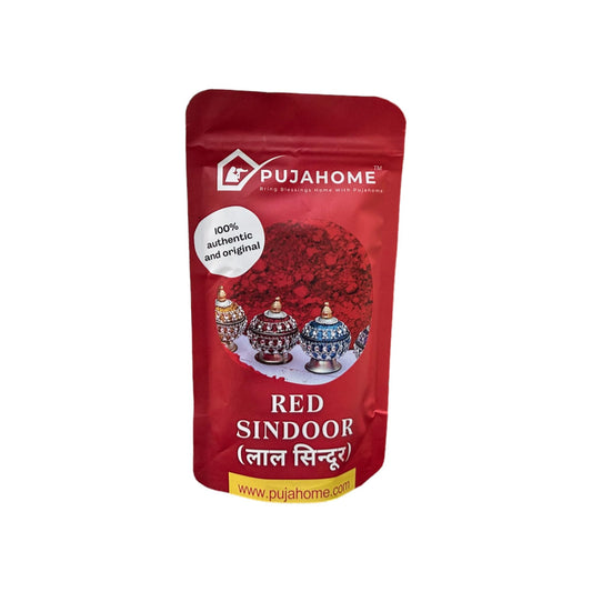 Pujahome Red Sindoor Powder for Puja and Religious Ceremonies Sindoor for Tradition Powder Sindoor