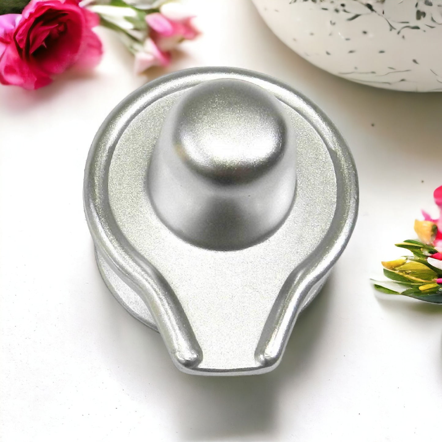 Pujahome Pure Quality Parad Shivling - 50 Grams (3 CM)