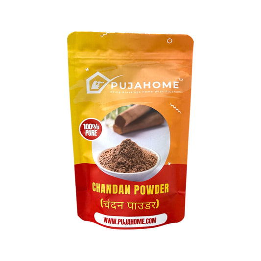 Pujahome Premium Ashtagandha Kumkum Tilak Chandan Powder for Daily Puja of Gods, Tilak and for Writing Vedic Yantras/Mantras/Sacred Scriptures Texts