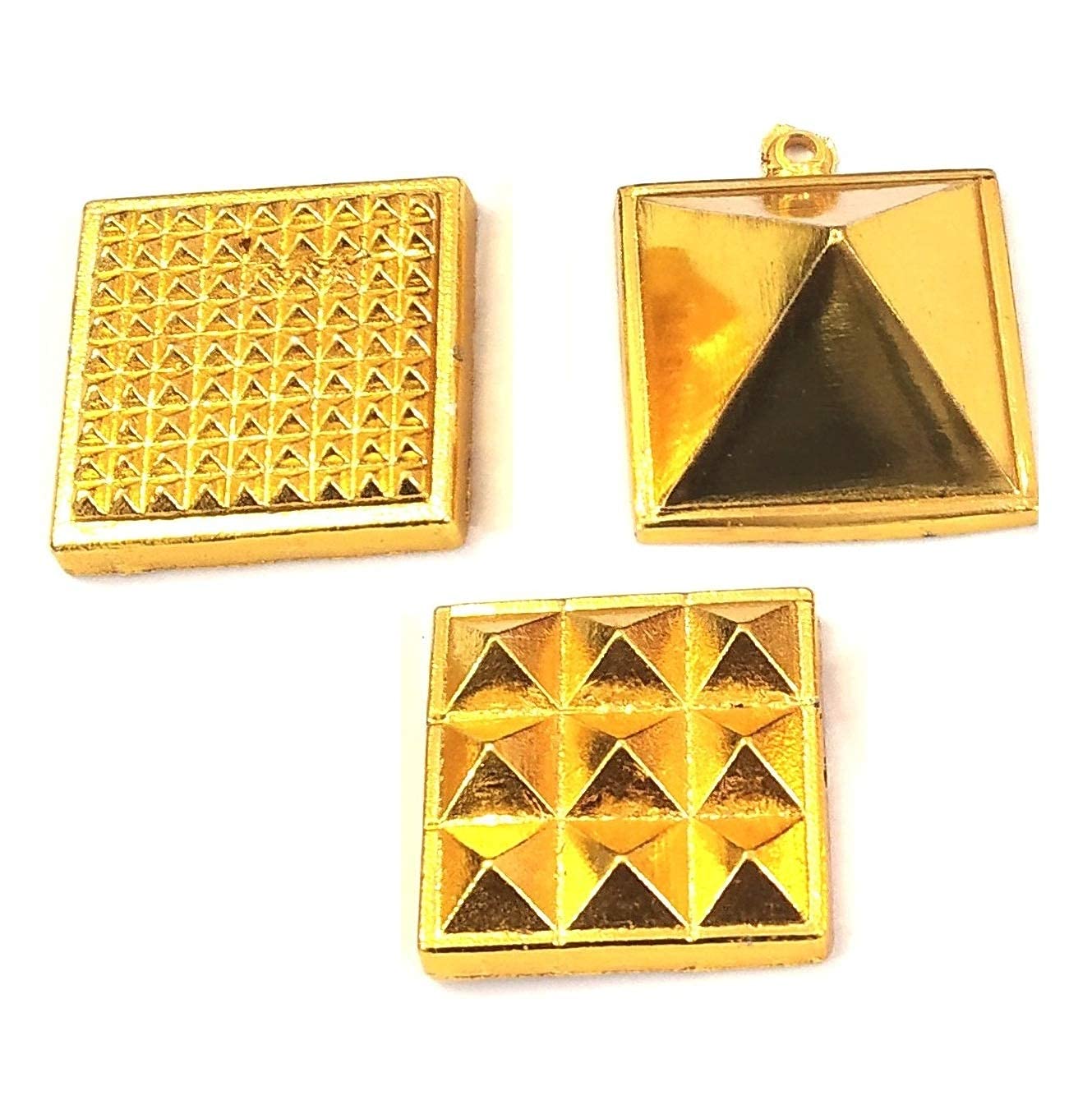 Pujahome Vastu Brass Pyramid That Spreads Positive Vibes, 3 Layer Metal Pyramid 2 inch for Home & Office