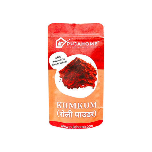 Pujahome Pure Kumkum Powder | Haldi Kumkum Tilak| Roli Kumkum Powder for PUJA and Tilak