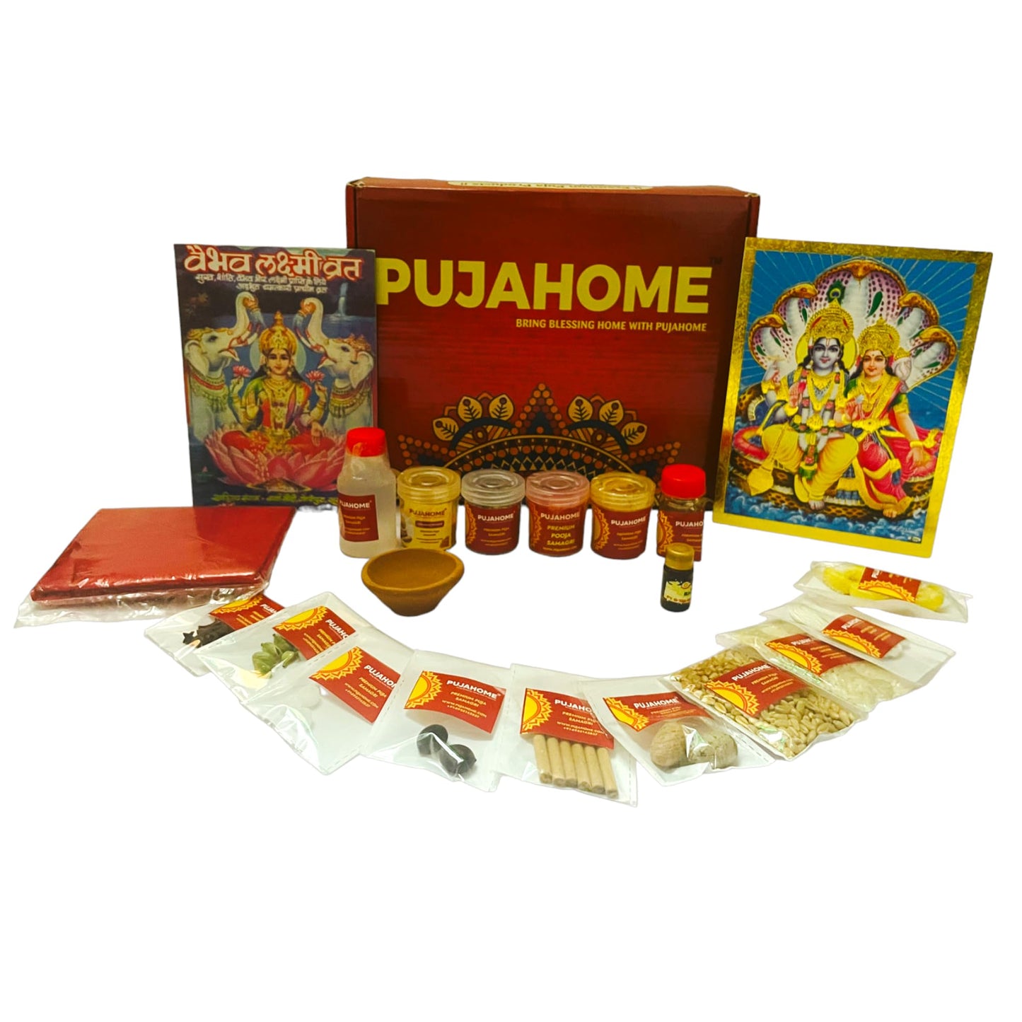 Pujahome Purnima Puja Samagri Kit with Puja Book