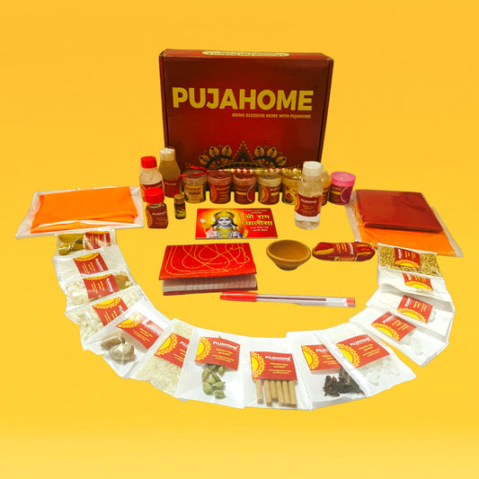 Pujahome Ram Ji Puja Samagri Kit with Detailed Puja Book