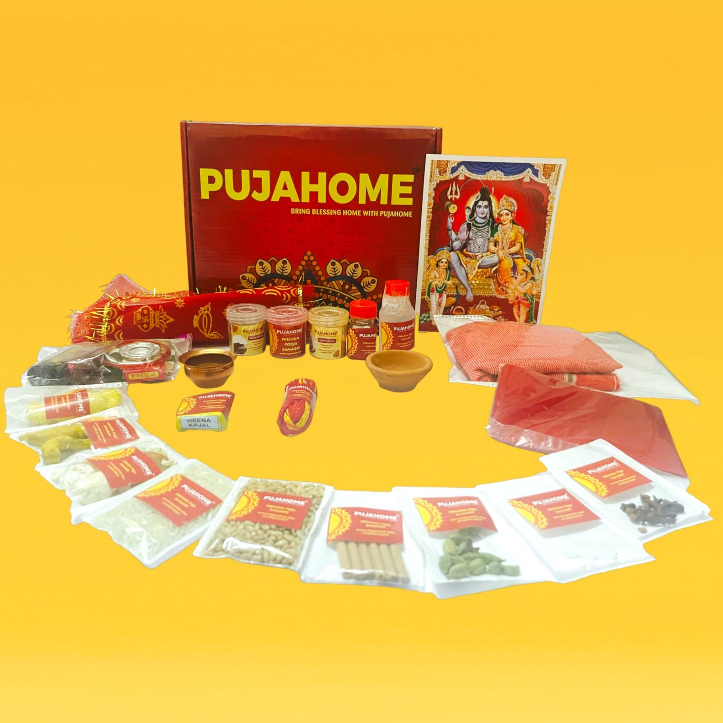 Pujahome Gauri Gangaur Puja Samagri Kit with Puja Book