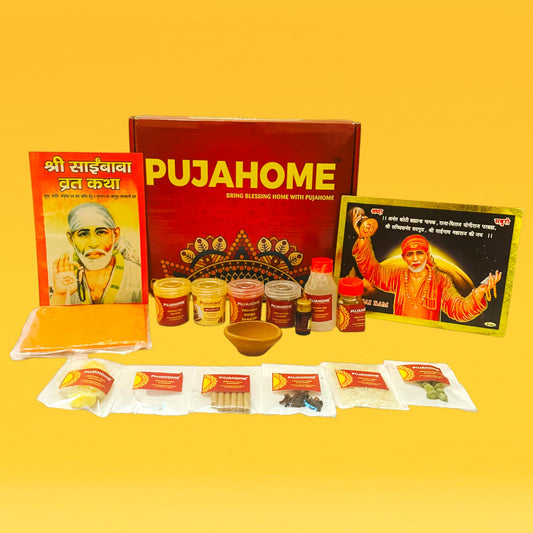 Pujahome Sai Baba Vrat Puja Samagri Kit with Puja Book