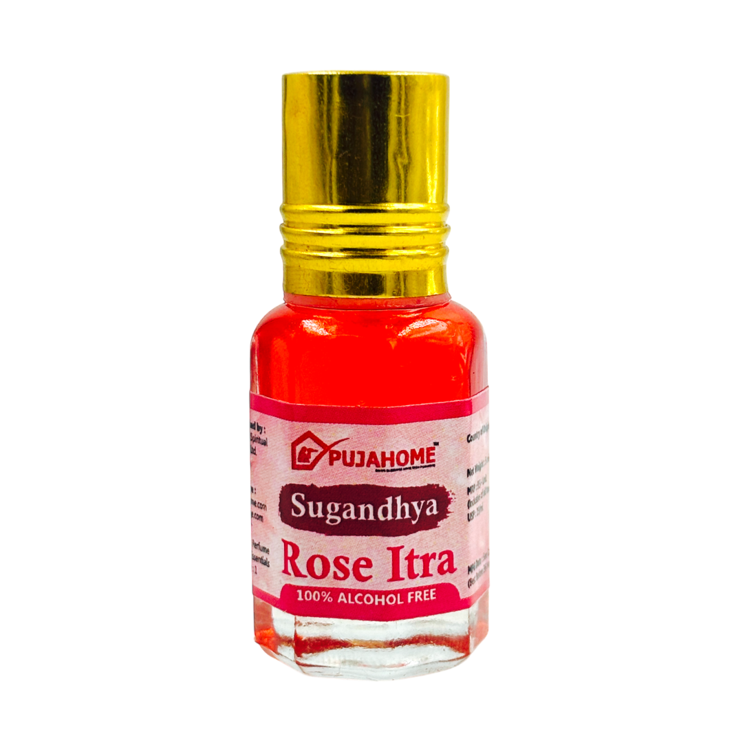 Pujahome Sugandhya Rose Itra For Puja 5ML (Pack of 6)