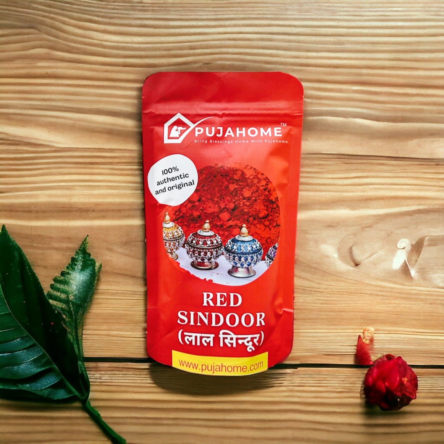 Pujahome Red Sindoor Powder for Puja and Religious Ceremonies Sindoor for Tradition Powder Sindoor