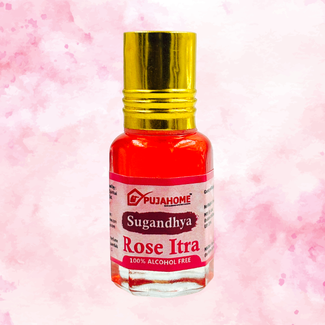 Pujahome Sugandhya Rose Itra For Puja 5ML (Pack of 6)