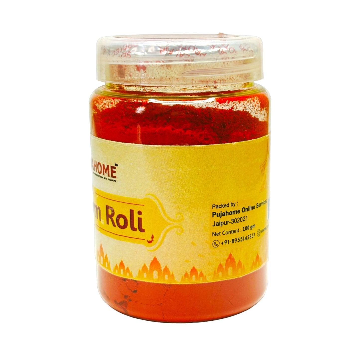 Pujahome Roli Pure Haldi Kumkum - Original Puja Roli | Natural & Pure kumkum (100g)