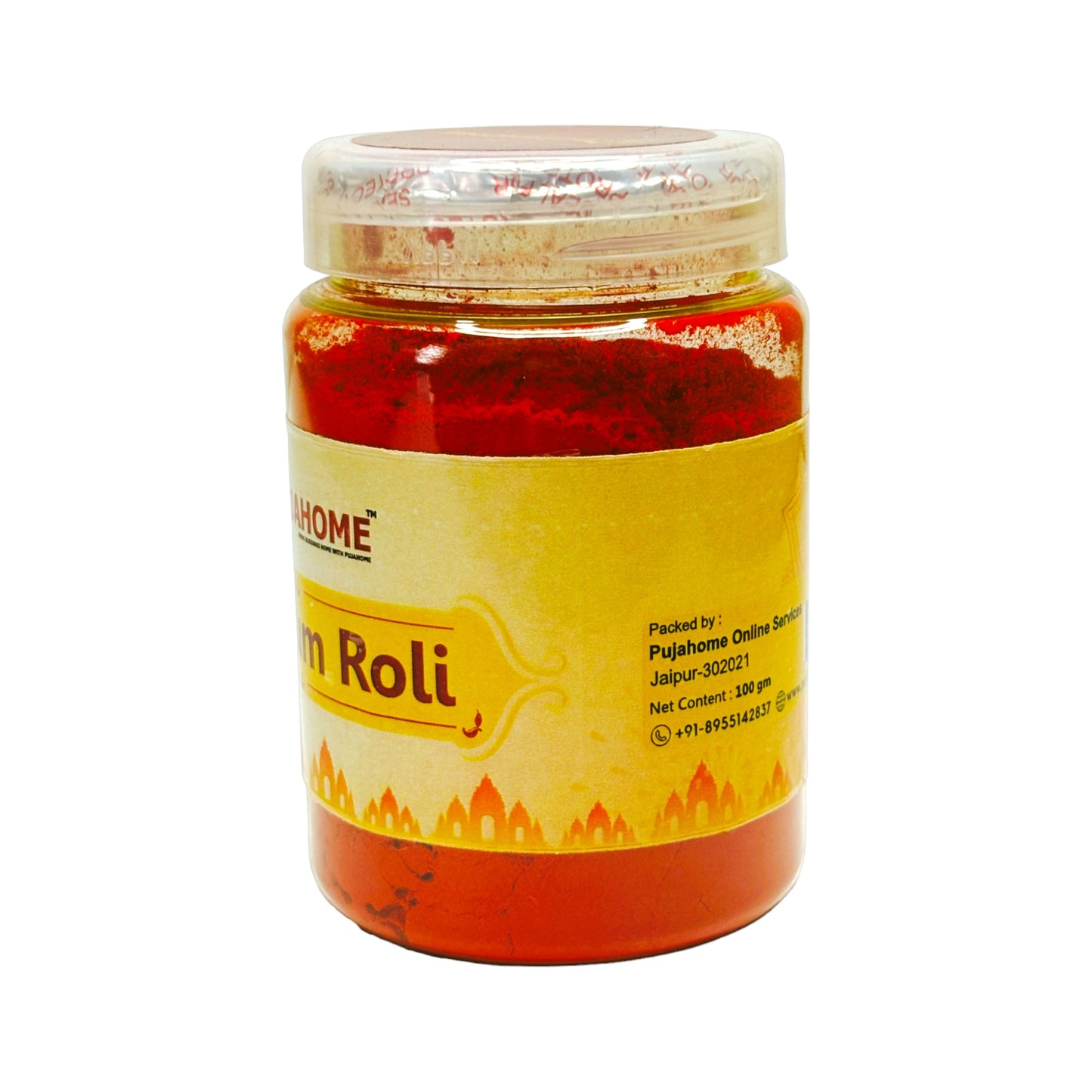 Pujahome Roli Pure Haldi Kumkum - Original Puja Roli | Natural & Pure kumkum (100g)