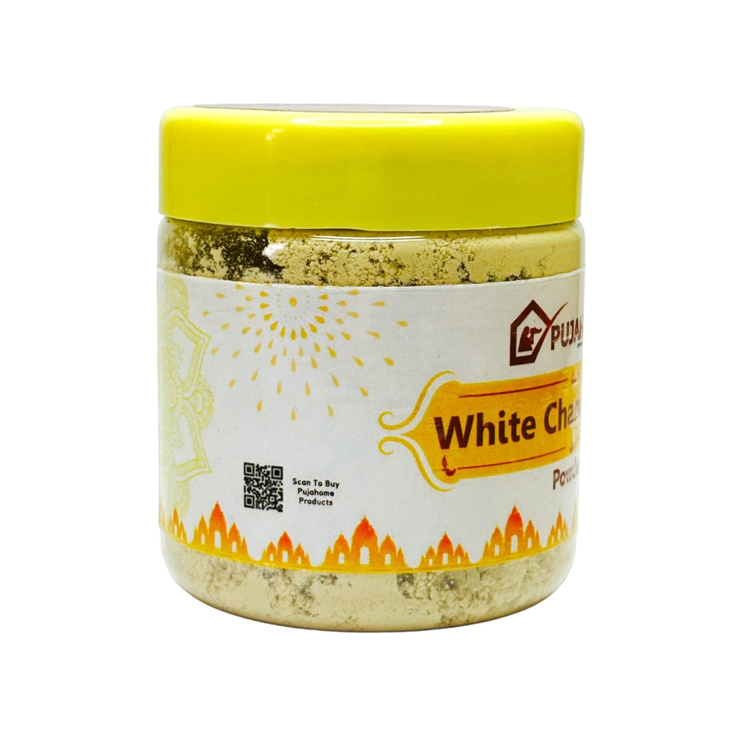 Pujahome Premium White Chandan Tika Powder 50 Gram Box