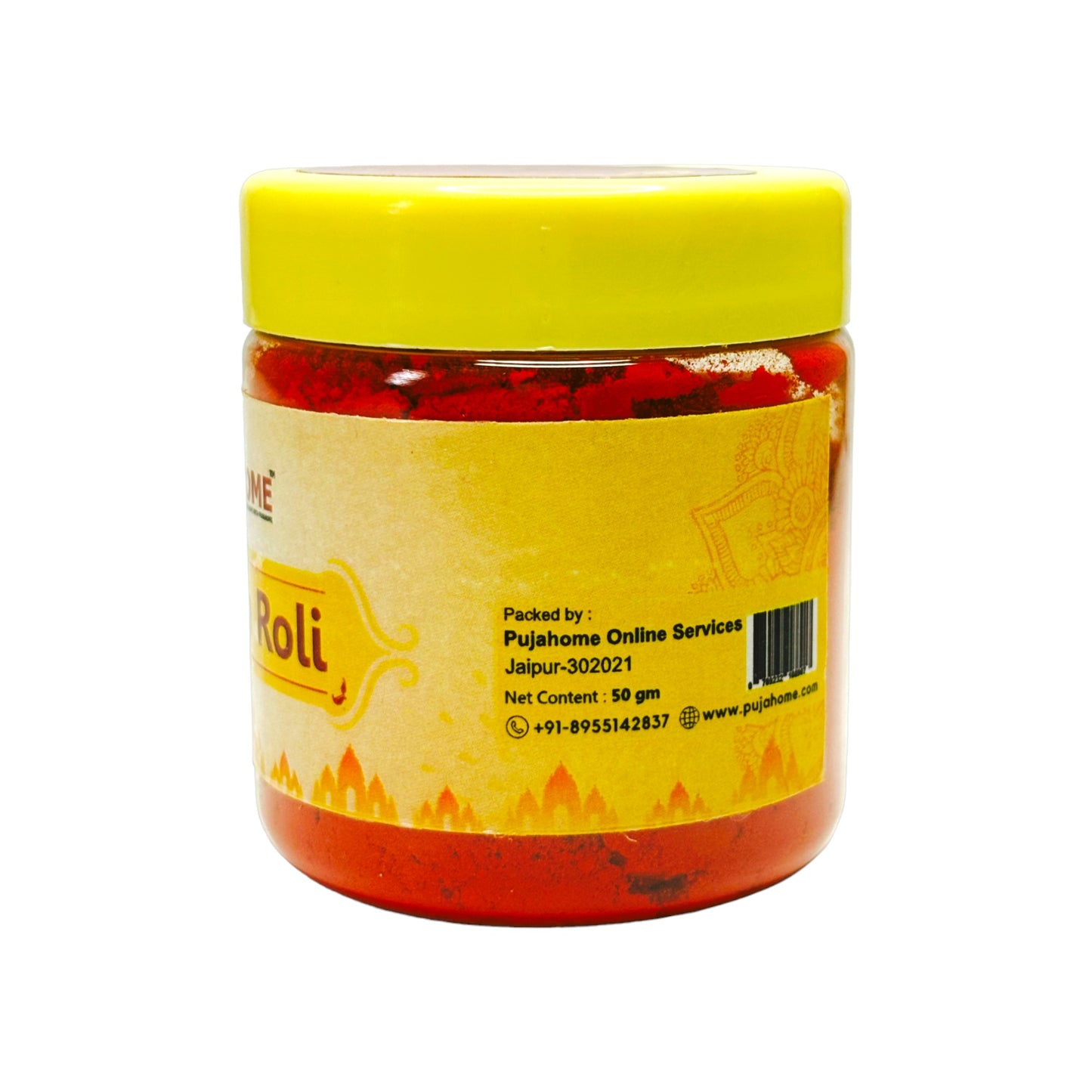 Pujahome Roli Pure Haldi Kumkum - Original Puja Roli | Natural & Pure kumkum (50g)