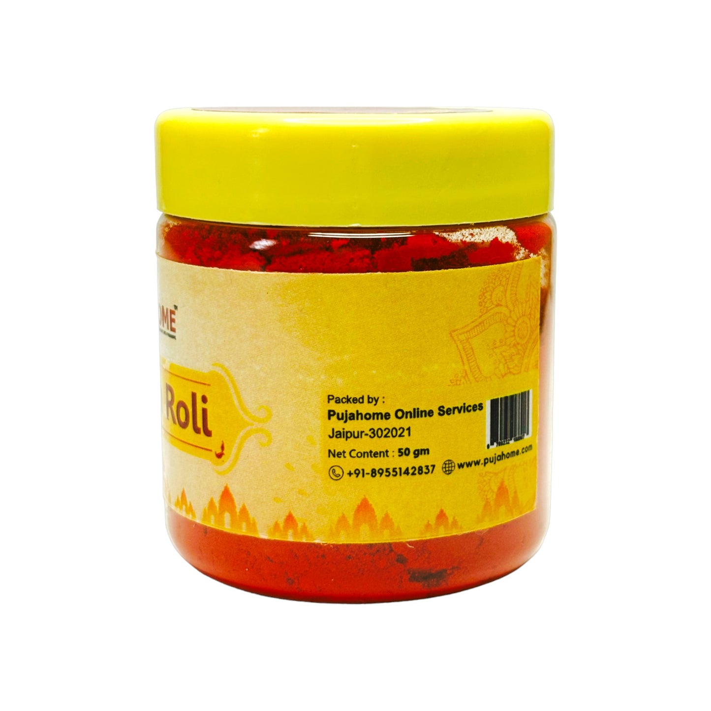 Pujahome Roli Pure Haldi Kumkum - Original Puja Roli | Natural & Pure kumkum (50g)