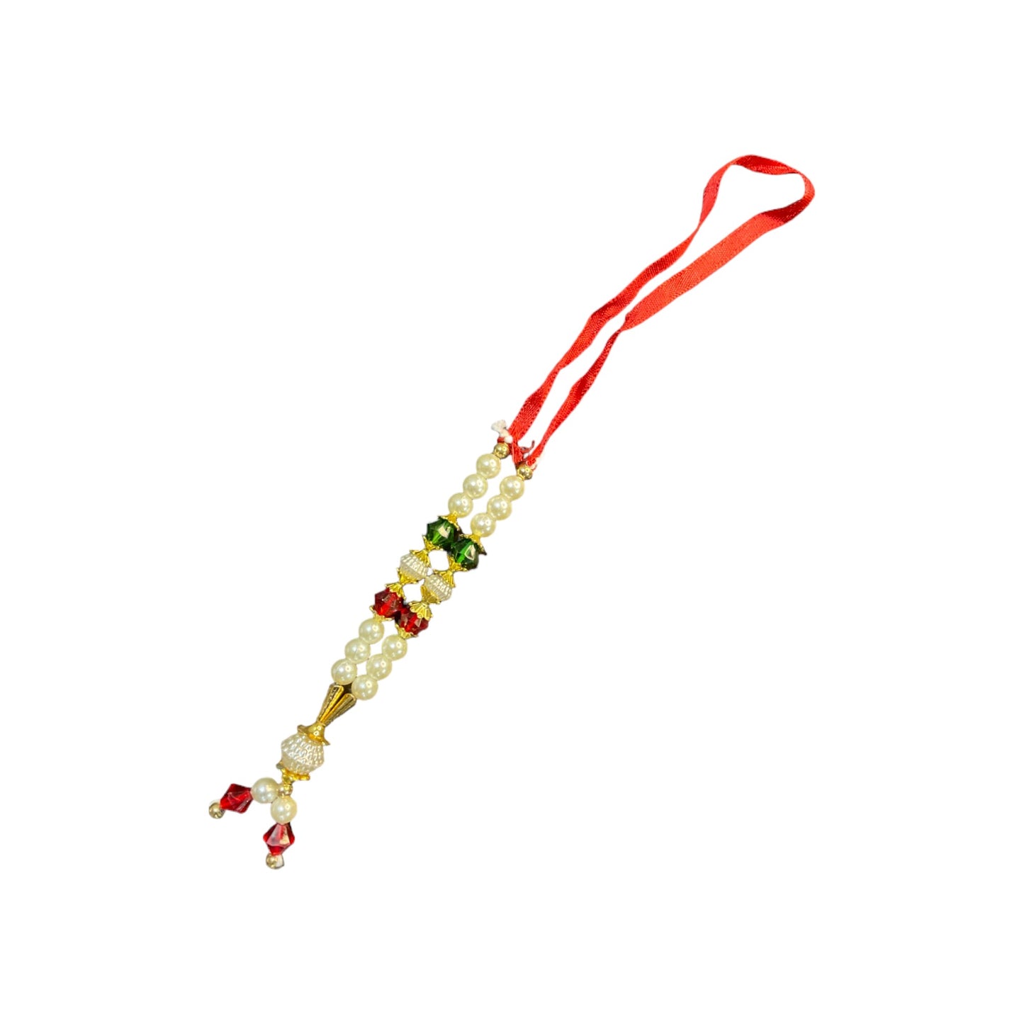 Pujahome Small Multicolor Moti Mala for God Idol Small Murti Mala(Pack Of 6 Mala)