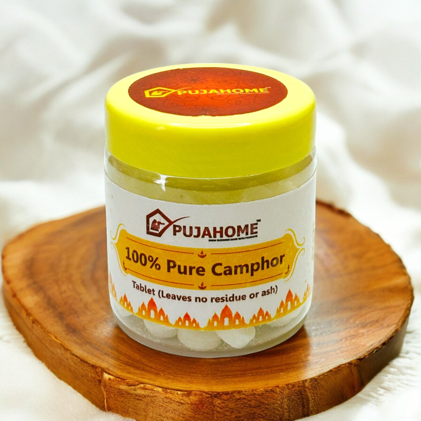 Pujahome Premium Camphor Tablets | Kapoor - Pack of 50 Gram