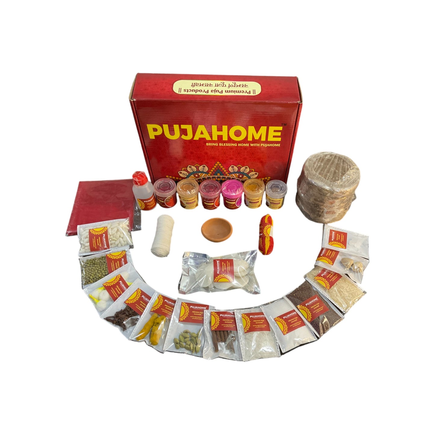 पूजाहोम शिव पूजा सामग्री किट / शिवरात्रि पूजा किट (40+ आइटम) विस्तृत पूजा विधि के साथ