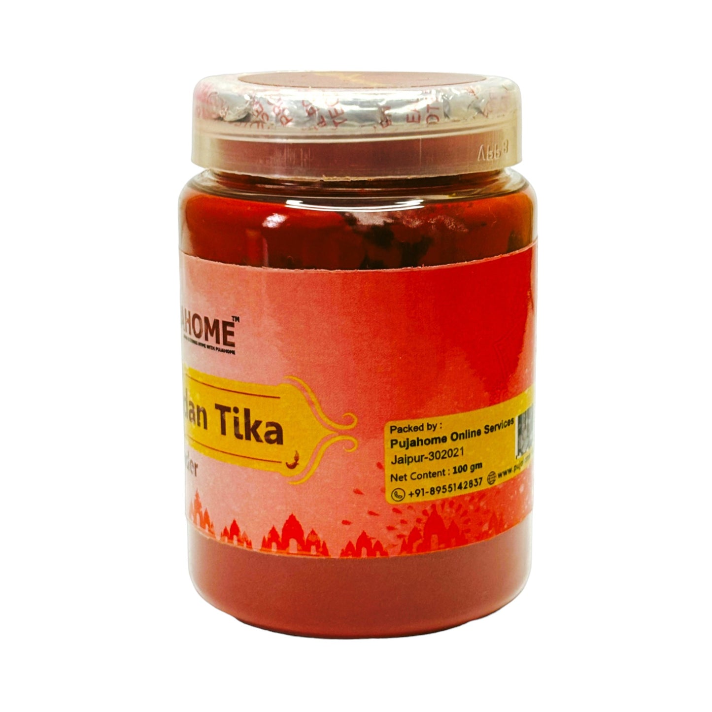 Pujahome Premium Lal Chandan Tika Powder 100 Gram Box