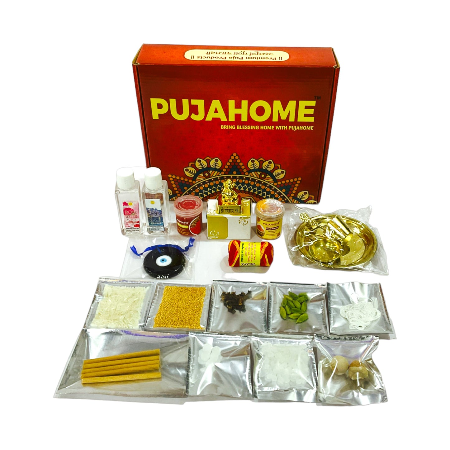 Pujahome New Vahana (Car/Vehicle) Puja Samagri Kit