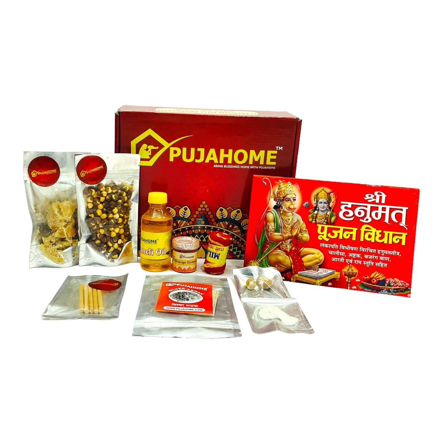 Pujahome Hanuman Chola Kit For Hanuman Puja | Pack of 9 Items