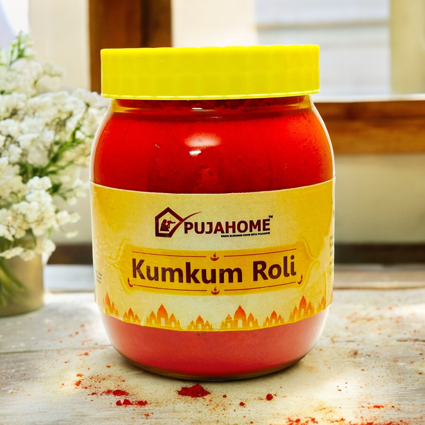 Pujahome Roli Pure Haldi Kumkum - Original Puja Roli | Natural & Pure kumkum (250g)