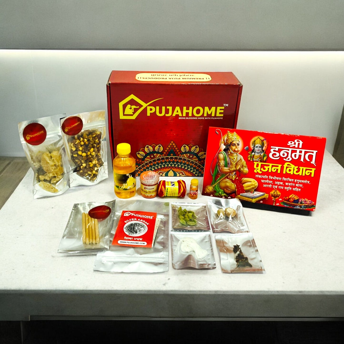 Pujahome Hanuman Chola Kit For Hanuman Puja | Pack of 14 Items