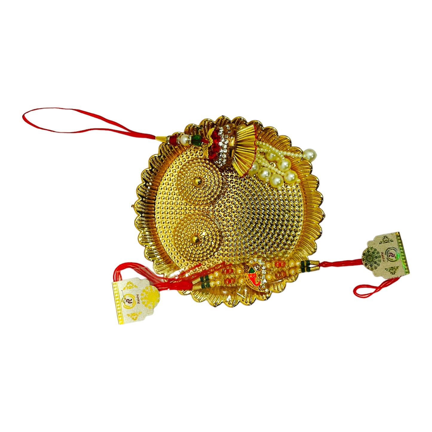 Pujahome Rakhi Puja Set | Puja Thali, Rakhi | Complete kit for celebrate raksha bandhan - Pack of 10 Items
