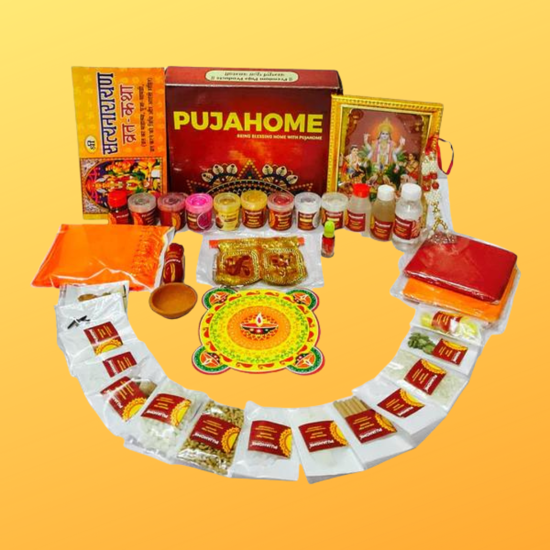 Pujahome Satya Narayan Puja Kit (42+ Items) with Katha and Detailed Puja Vidhi