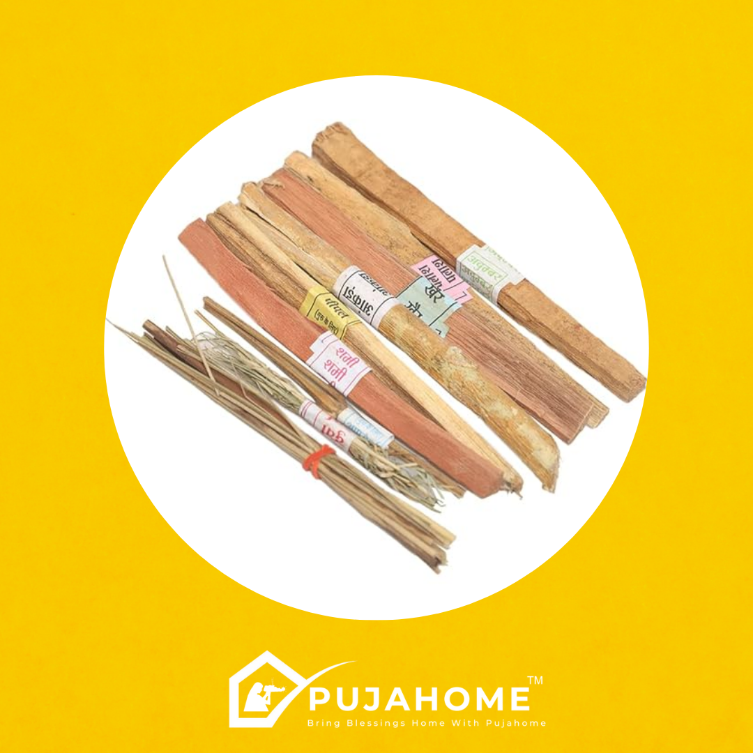 Pujahome Navagraha Samidha Stick I 9 Planets Samidha for Hawan Pooja
