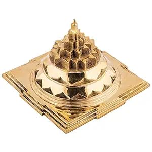 Pujahome Maha Meru Shree Yantra Brass Meru Shree Yantra for Puja Use at Home/Maha Meru Shri Yantra with Brass & Accurate Cutting