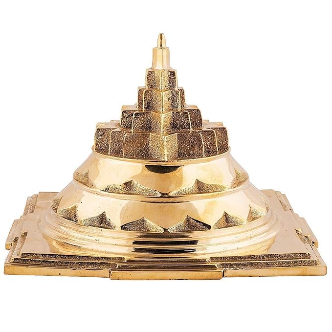 Pujahome Maha Meru Shree Yantra Brass Meru Shree Yantra for Puja Use at Home/Maha Meru Shri Yantra with Brass & Accurate Cutting